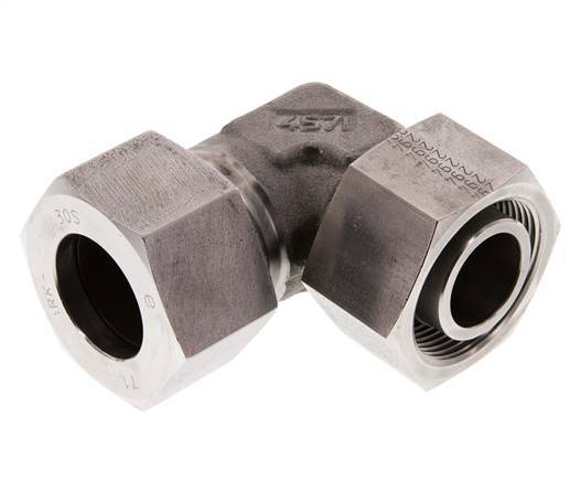 30S Stainless Steel Elbow Cutting Fitting with Swivel 400 bar FKM Adjustable ISO 8434-1