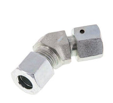 10L Zink plated Steel 45deg Elbow Cutting Fitting with Swivel 315 bar NBR O-ring Sealing Cone Adjustable ISO 8434-1