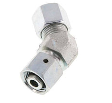 10L Zink plated Steel 45deg Elbow Cutting Fitting with Swivel 315 bar NBR O-ring Sealing Cone Adjustable ISO 8434-1