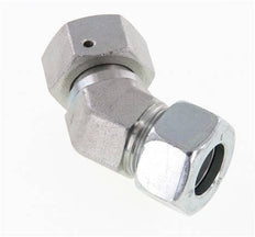 18L Zink plated Steel 45deg Elbow Cutting Fitting with Swivel 315 bar NBR O-ring Sealing Cone Adjustable ISO 8434-1