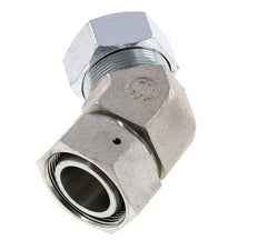 35L Zink plated Steel 45deg Elbow Cutting Fitting with Swivel 160 bar NBR O-ring Sealing Cone Adjustable ISO 8434-1