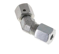 6S Zink plated Steel 45deg Elbow Cutting Fitting with Swivel 630 bar NBR O-ring Sealing Cone Adjustable ISO 8434-1