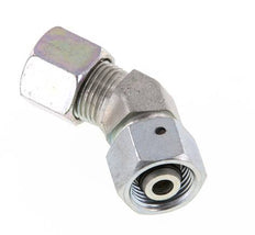 10S Zink plated Steel 45deg Elbow Cutting Fitting with Swivel 630 bar NBR O-ring Sealing Cone Adjustable ISO 8434-1