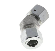 16S Zink plated Steel 45deg Elbow Cutting Fitting with Swivel 400 bar NBR O-ring Sealing Cone Adjustable ISO 8434-1