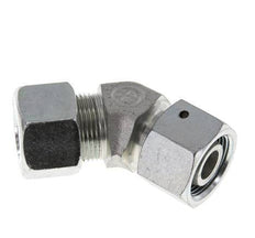 16S Zink plated Steel 45deg Elbow Cutting Fitting with Swivel 400 bar NBR O-ring Sealing Cone Adjustable ISO 8434-1