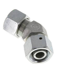 16S Zink plated Steel 45deg Elbow Cutting Fitting with Swivel 400 bar NBR O-ring Sealing Cone Adjustable ISO 8434-1