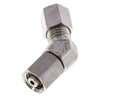 6L Stainless Steel 45deg Elbow Cutting Fitting with Swivel 315 bar FKM O-ring Sealing Cone Adjustable ISO 8434-1