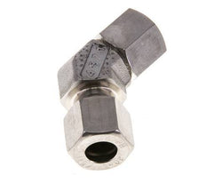 10L Stainless Steel 45deg Elbow Cutting Fitting with Swivel 315 bar FKM O-ring Sealing Cone Adjustable ISO 8434-1
