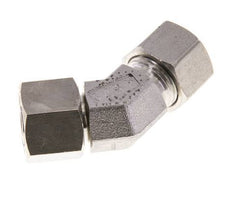 12L Stainless Steel 45deg Elbow Cutting Fitting with Swivel 315 bar FKM O-ring Sealing Cone Adjustable ISO 8434-1