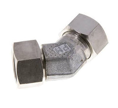 18L Stainless Steel 45deg Elbow Cutting Fitting with Swivel 315 bar FKM O-ring Sealing Cone Adjustable ISO 8434-1