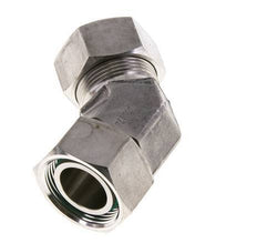 28L Stainless Steel 45deg Elbow Cutting Fitting with Swivel 160 bar FKM O-ring Sealing Cone Adjustable ISO 8434-1