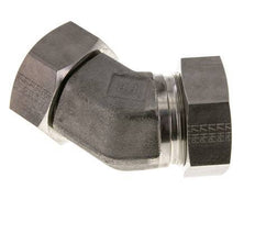 42L Stainless Steel 45deg Elbow Cutting Fitting with Swivel 160 bar FKM O-ring Sealing Cone Adjustable ISO 8434-1