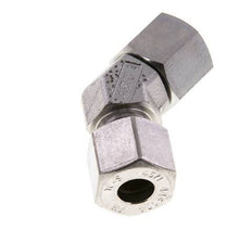 10S Stainless Steel 45deg Elbow Cutting Fitting with Swivel 630 bar FKM O-ring Sealing Cone Adjustable ISO 8434-1