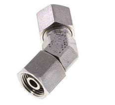 10S Stainless Steel 45deg Elbow Cutting Fitting with Swivel 630 bar FKM O-ring Sealing Cone Adjustable ISO 8434-1