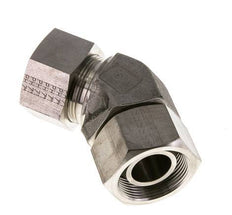 30S Stainless Steel 45deg Elbow Cutting Fitting with Swivel 400 bar FKM O-ring Sealing Cone Adjustable ISO 8434-1