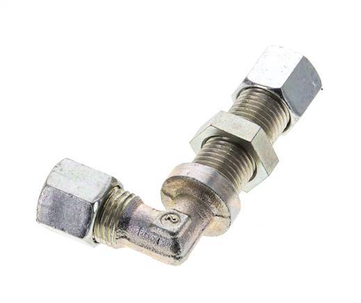 8L Zink plated Steel Elbow Cutting Fitting Bulkhead 315 bar ISO 8434-1