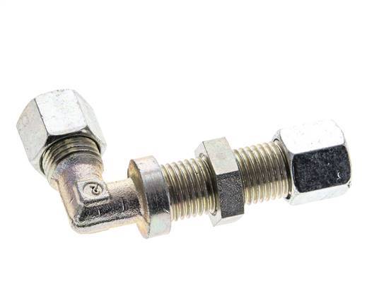 8L Zink plated Steel Elbow Cutting Fitting Bulkhead 315 bar ISO 8434-1