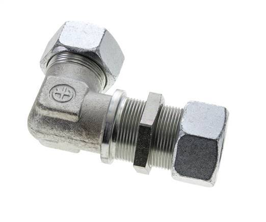 30S Zink plated Steel Elbow Cutting Fitting Bulkhead 400 bar ISO 8434-1