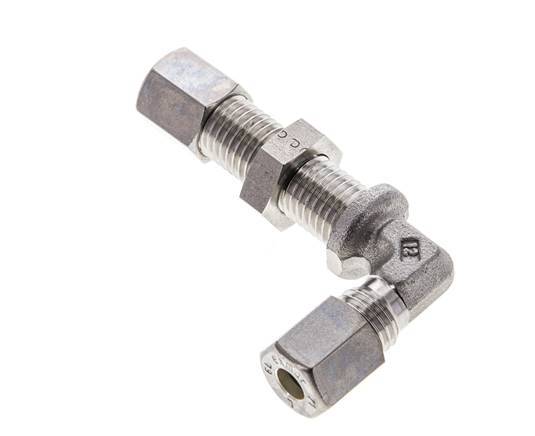 6L Stainless Steel Elbow Compression Fitting Bulkhead 315 bar ISO 8434-1