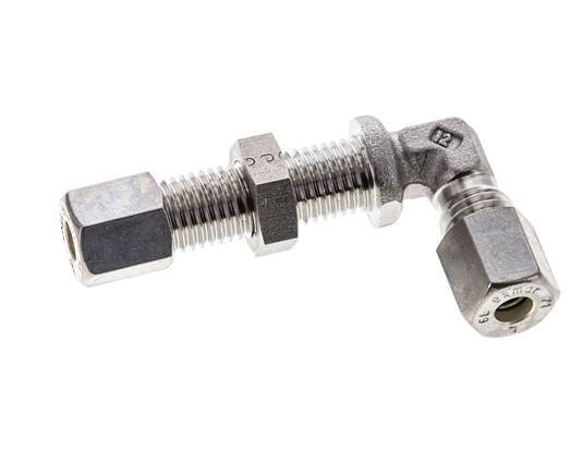 6L Stainless Steel Elbow Compression Fitting Bulkhead 315 bar ISO 8434-1