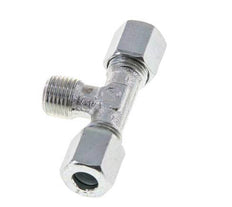 6LL & M10x1 (con) Zink plated Steel T-Shape Tee Cutting Fitting with Male Threads 100 bar ISO 8434-1