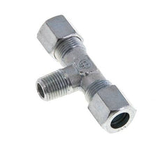 8LL & M10x1 (con) Zink plated Steel T-Shape Tee Cutting Fitting with Male Threads 100 bar ISO 8434-1