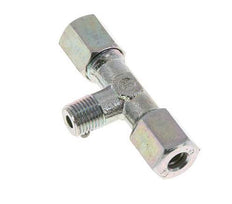 6L & M10x1 (con) Zink plated Steel T-Shape Tee Cutting Fitting with Male Threads 315 bar ISO 8434-1