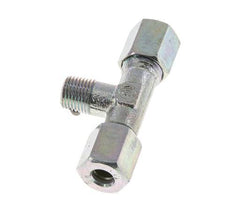 6L & M10x1 (con) Zink plated Steel T-Shape Tee Cutting Fitting with Male Threads 315 bar ISO 8434-1
