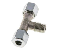 8L & M12x1.5 (con) Zink plated Steel T-Shape Tee Cutting Fitting with Male Threads 315 bar ISO 8434-1