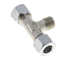 12L & M16x1.5 (con) Zink plated Steel T-Shape Tee Cutting Fitting with Male Threads 315 bar ISO 8434-1