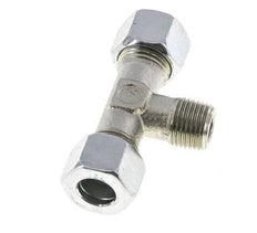 12L & M16x1.5 (con) Zink plated Steel T-Shape Tee Cutting Fitting with Male Threads 315 bar ISO 8434-1