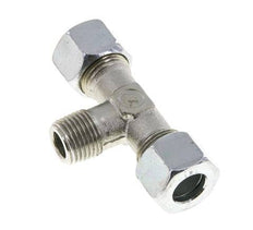 12L & M16x1.5 (con) Zink plated Steel T-Shape Tee Cutting Fitting with Male Threads 315 bar ISO 8434-1