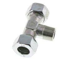 18L & M22x1.5 (con) Zink plated Steel T-Shape Tee Cutting Fitting with Male Threads 315 bar ISO 8434-1