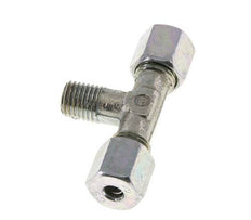 6S & M12x1.5 (con) Zink plated Steel T-Shape Tee Cutting Fitting with Male Threads 640 bar ISO 8434-1