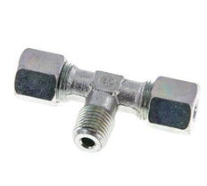 8S & M14x1.5 (con) Zink plated Steel T-Shape Tee Cutting Fitting with Male Threads 640 bar ISO 8434-1