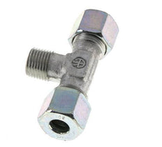 10S & M16x1.5 (con) Zink plated Steel T-Shape Tee Cutting Fitting with Male Threads 640 bar ISO 8434-1