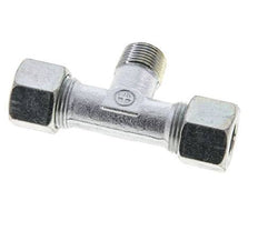 12S & M18x1.5 (con) Zink plated Steel T-Shape Tee Cutting Fitting with Male Threads 640 bar ISO 8434-1