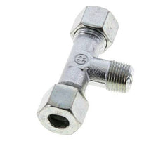 12S & M18x1.5 (con) Zink plated Steel T-Shape Tee Cutting Fitting with Male Threads 640 bar ISO 8434-1