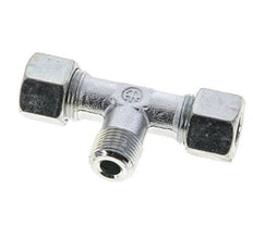 12S & M18x1.5 (con) Zink plated Steel T-Shape Tee Cutting Fitting with Male Threads 640 bar ISO 8434-1