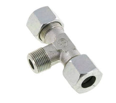 14S & M20x1.5 (con) Zink plated Steel T-Shape Tee Cutting Fitting with Male Threads 640 bar ISO 8434-1
