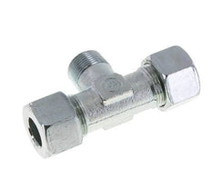 16S & M22x1.5 (con) Zink plated Steel T-Shape Tee Cutting Fitting with Male Threads 400 bar ISO 8434-1