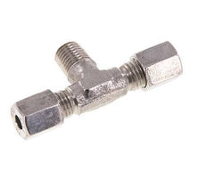 4LL & M8x1 (con) Stainless Steel T-Shape Tee Cutting Fitting with Male Threads 100 bar ISO 8434-1