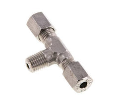 4LL & M8x1 (con) Stainless Steel T-Shape Tee Cutting Fitting with Male Threads 100 bar ISO 8434-1