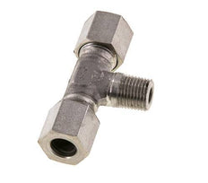 8LL & M10x1 (con) Stainless Steel T-Shape Tee Cutting Fitting with Male Threads 100 bar ISO 8434-1