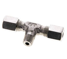 6L & M10x1 (con) Stainless Steel T-Shape Tee Cutting Fitting with Male Threads 315 bar ISO 8434-1