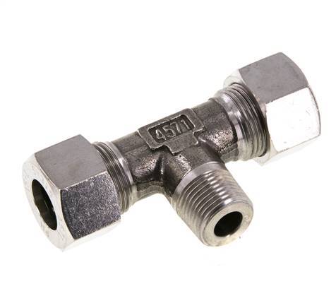 15L & M18x1.5 (con) Stainless Steel T-Shape Tee Cutting Fitting with Male Threads 315 bar ISO 8434-1