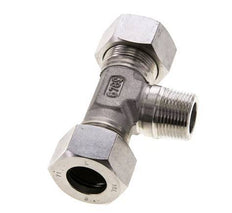 18L & M22x1.5 (con) Stainless Steel T-Shape Tee Cutting Fitting with Male Threads 315 bar ISO 8434-1