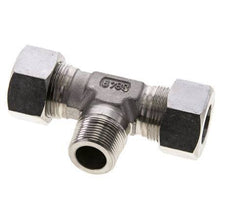 18L & M22x1.5 (con) Stainless Steel T-Shape Tee Cutting Fitting with Male Threads 315 bar ISO 8434-1