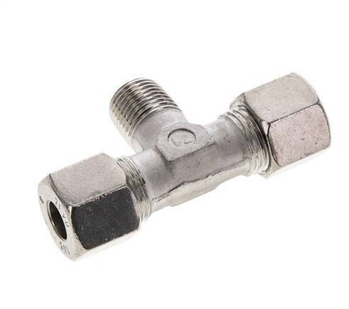 10S & M16x1.5 (con) Stainless Steel T-Shape Tee Cutting Fitting with Male Threads 630 bar ISO 8434-1