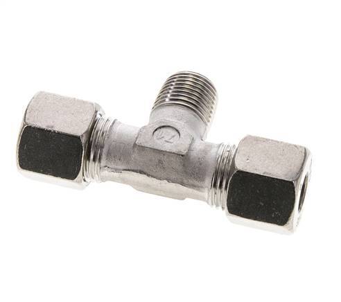 10S & M16x1.5 (con) Stainless Steel T-Shape Tee Cutting Fitting with Male Threads 630 bar ISO 8434-1